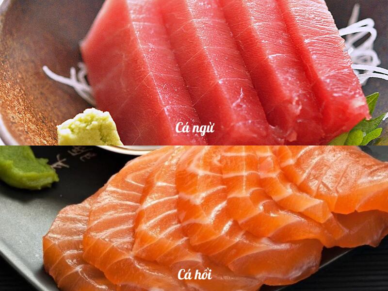 Cá hồi có hàm lượng chất béo cao hơn cá ngừ