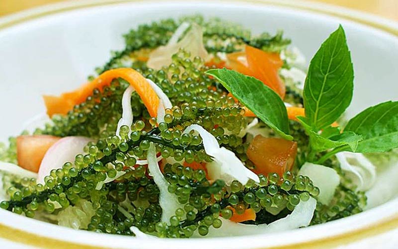 Cách làm salad rong nho cá hồi tươi mát Cách làm salad rong nho cá hồi tươi mát