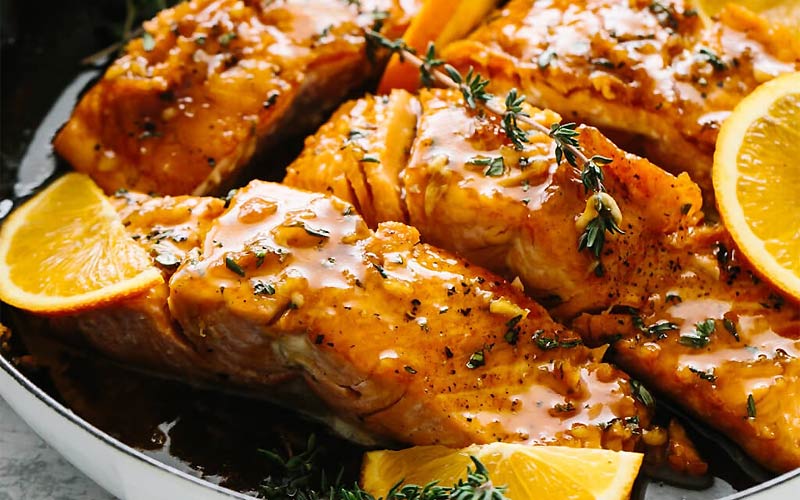 Cách làm steak cá hồi sốt cam