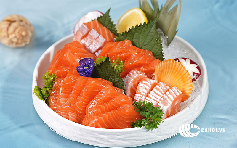 Cách làm món cá hồi ăn sống 3