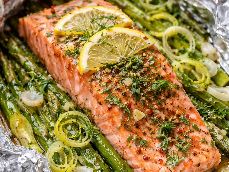 Cá hồi nướng giấy bạc