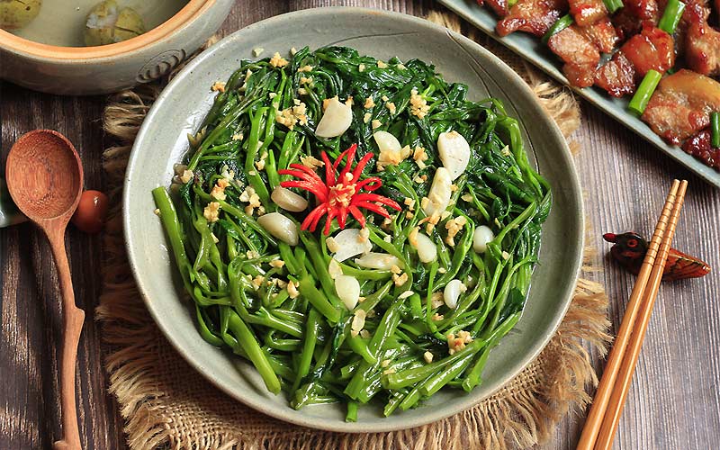 Rau muống xào tỏi